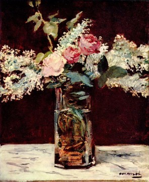 Flores Painting - lilas y rosas Eduard Manet Impresionismo Flores